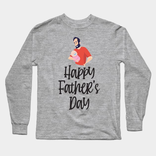 Happy Fathers Day & baby Long Sleeve T-Shirt by holidaystore